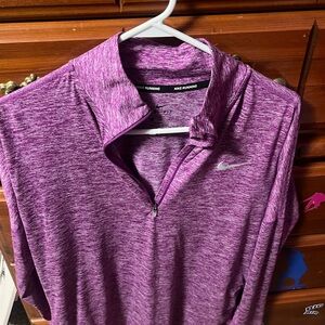 Nike Heathered Purple exercise quarter zip up